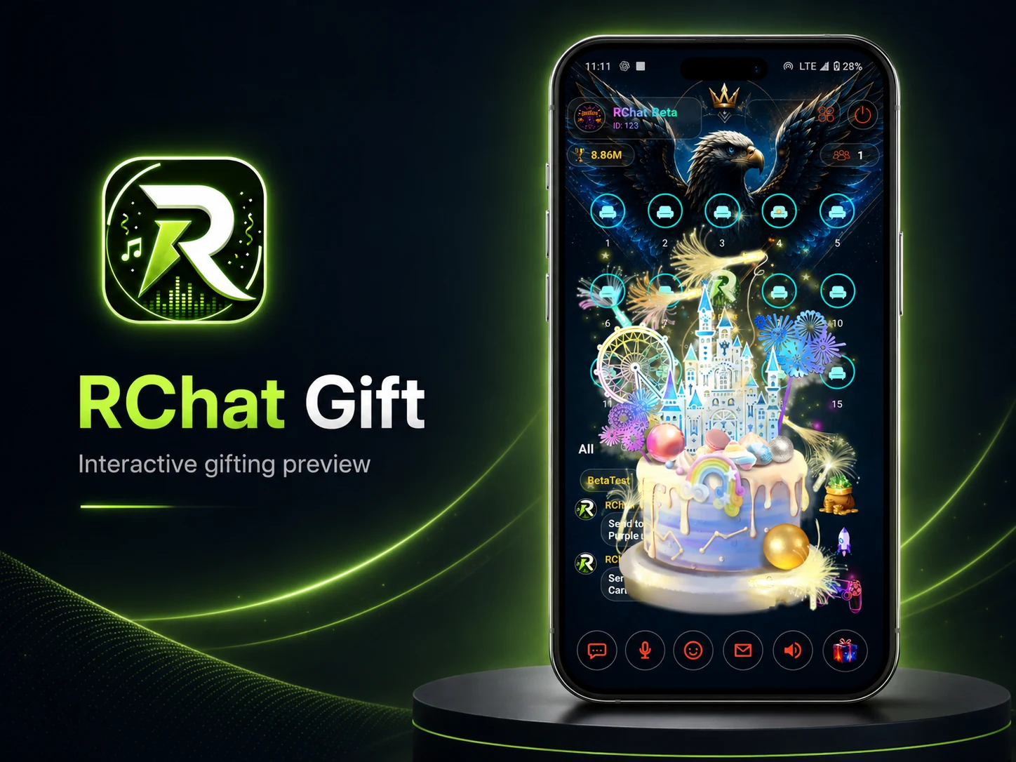 RChat animated virtual gifts